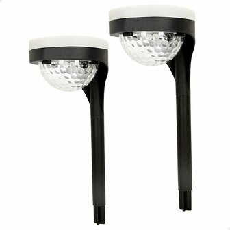 Set tuinverlichting op zonne-energie Aktive 2 Onderdelen Polypropyleen 11 x 49 x 12 cm (4 Stuks) 2