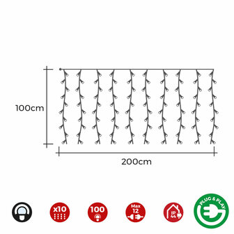 LED lichtsnoer EDM 71480 1,8 W 2 x 1 m Wit (Helder wit) 3
