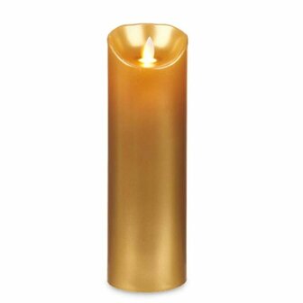 LED kaars Gouden 8 x 8 x 25 cm (12 Stuks) 2