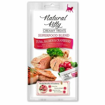Kattensnoepjes Natural Kitty Superfood Blend Vis 1