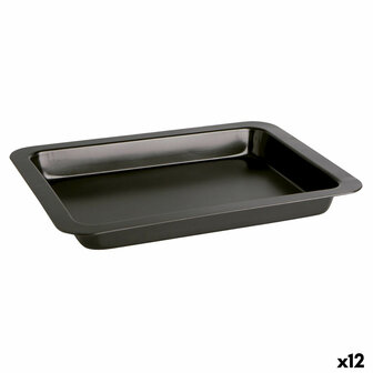 Ovenschaal Quid Sweet Grey Zwart Metaal 36 x 24 x 4 cm (12 Stuks) 1