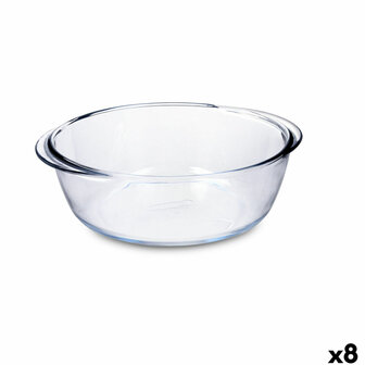Serveerschaal Pyrex Airfryer Transparant Glas &Oslash; 26 cm 2,3 L (8 Stuks) 1