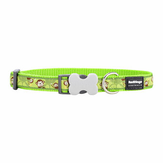 Hondenhalsband Red Dingo STYLE MONKEY LIME GREEN 15 mm x 24-36 cm 2