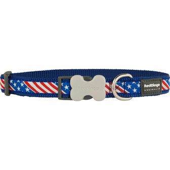 Hondenhalsband Red Dingo STYLE US FLAG 15 mm x 24-36 cm 2