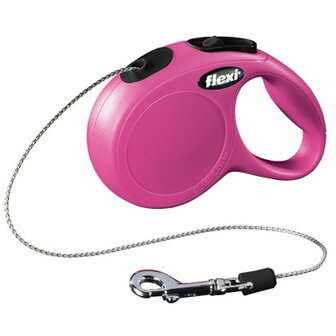 Hondenriem Flexi NEW CLASSIC 3 m Roze Maat XS 1
