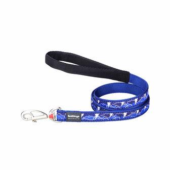 Hondenriem Red Dingo STYLE LIGHTNING Marineblauw 15mm x 120 cm 1