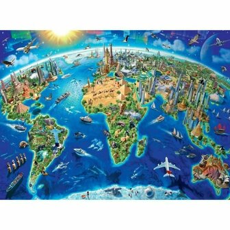 Puzzel Ravensburger Map of the monuments of the world 2