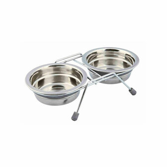 Voerbak voor honden Trixie Roestvrij staal 250 ml Dubbel 2 x 250 ml 1