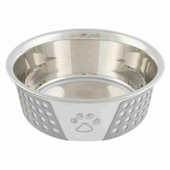 Voerbak voor honden Trixie Wit Grijs Siliconen Roestvrij staal 750 ml 2