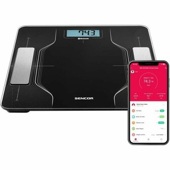 Digitale Personenweegschaal Sencor SBS 8002BK Zwart noir 180 kg 3