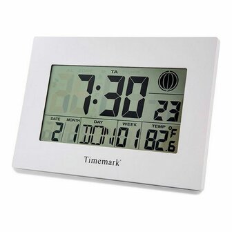 Wandklok met Thermometer Timemark Wit (24 x 17 x 2 cm) 1