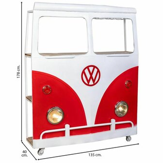 Flessenrek bar Alexandra House Living Drive Wit Rood 40 x 135 x 178 cm 3