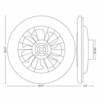 Plafondventilator met licht Philips Wit 4