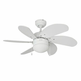 Plafondventilator met licht EDM 33985 Aral Wit 50 W 1