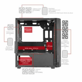 ATX Semi-toren BehuizingMars Gaming MCMESHW Wit 3