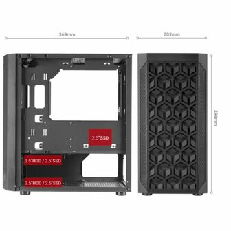 ATX Semi-toren BehuizingMars Gaming MCMESHW Wit 4