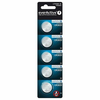 Batterijen EverActive CR2025 (5 Stuks) 1