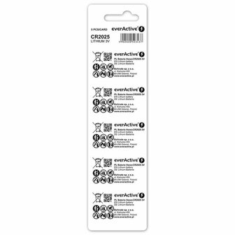 Batterijen EverActive CR2025 (5 Stuks) 2