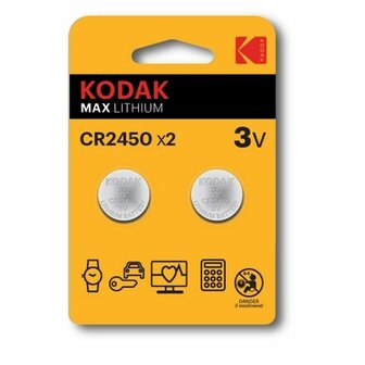Batterijen Kodak CR2450 3 V (2 Stuks) 1