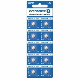 Batterijen EverActive EverActive G3 LR736 LR41 (10 Stuks) 1