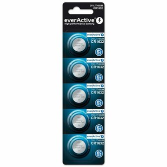 Batterijen EverActive CR1632 (5 Stuks) 1
