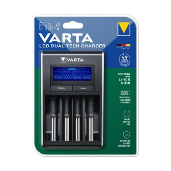 Batterijlader Varta 57676 101 401 AA/AAA Batterijen x 4 3