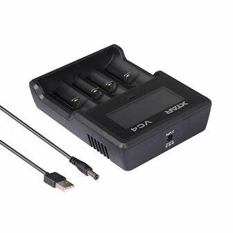 Batterijlader Xtar VC4 Batterijen x 4 6