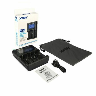 Batterijlader Xtar VC4 Batterijen x 4 8