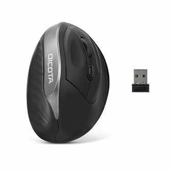 Ergonomische Optische Muis Dicota D31981 Zwart 1600 dpi 3