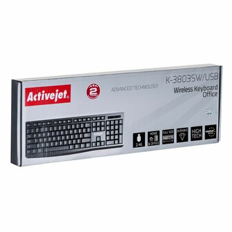 Toetsenbord Activejet K-3803SW Zwart QWERTY 1