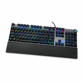 Toetsenbord Ibox AURORA K-4 Zwart Zwart/Zilverkleurig QWERTY 1