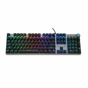 Toetsenbord Ibox AURORA K-4 Zwart Zwart/Zilverkleurig QWERTY 2