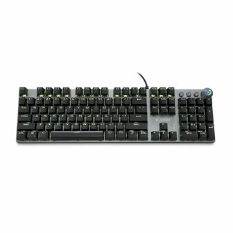 Toetsenbord Ibox AURORA K-4 Zwart Zwart/Zilverkleurig QWERTY 4
