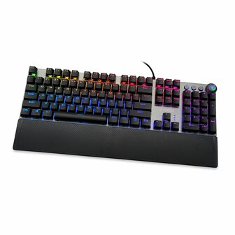 Toetsenbord Ibox AURORA K-4 Zwart Zwart/Zilverkleurig QWERTY 5