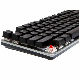 Toetsenbord Ibox AURORA K-4 Zwart Zwart/Zilverkleurig QWERTY 6