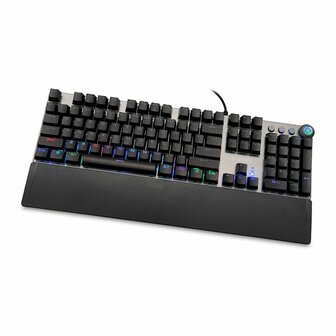 Toetsenbord Ibox AURORA K-4 Zwart Zwart/Zilverkleurig QWERTY 8