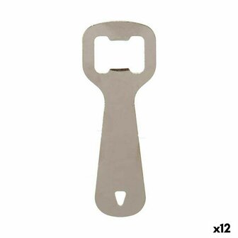 Flesopener Roestvrij staal 11 x 4 x 0,5 cm Zilverkleurig (12 Stuks) 1