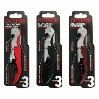 Kurkentrekker met loodsnijder en Flesopener Cuyfor 8423607130017 12,5 x 2,5 cm (24 Stuks) (12,5 x 2,5 cm) 2