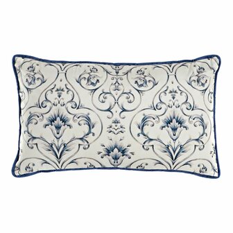 Kussen DKD Home Decor Blauw 50 x 10 x 30 cm Blommor 1