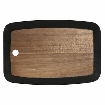 Snijplank Home ESPRIT Zwart Natuurlijk Acacia Raad van bestuur 30 x 20 x 1,8 cm 3