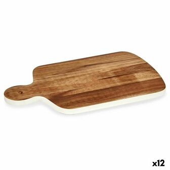 Snijplank Wit Acacia 25,7 x 1,5 x 40 cm (12 Stuks) 1