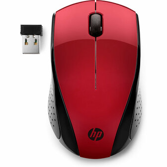 Wireless muis HP 220 Rood 1600 dpi 1