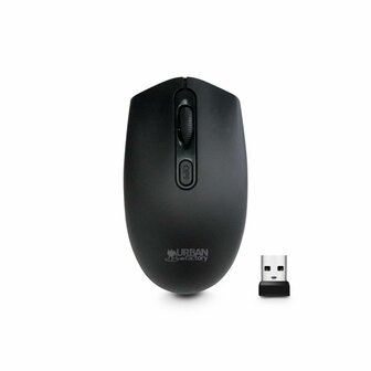 Wireless muis Urban Factory FCM01UF Zwart 1600 dpi 1