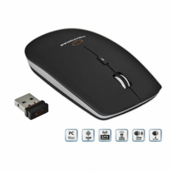 Wireless muis Esperanza EM120K Zwart/Zilverkleurig 2
