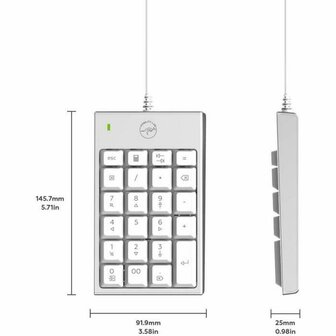 Numeriek toetsenbord Mobility Lab ML305707 Zilverkleurig 3