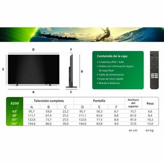 Smart TV Philips 50PUS8209/12 4K Ultra HD 50&quot; QLED 2