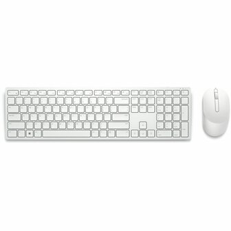Toetsenbord en draadloze muis Dell KM5221W-WH Wit Qwerty US 2