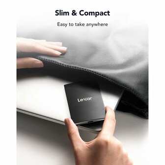 Externe Harde Schijf Lexar SL200 Zwart 2 TB SSD 6