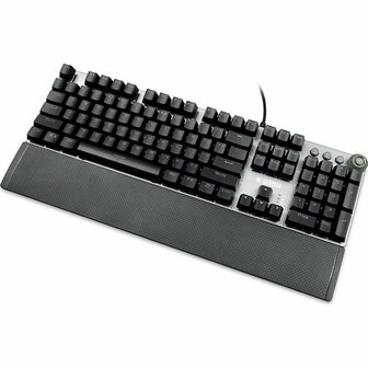 Toetsenbord Ibox AURORA K-3 Zwart/Zilverkleurig Zilverkleurig QWERTY 1