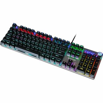 Toetsenbord Ibox AURORA K-3 Zwart/Zilverkleurig Zilverkleurig QWERTY 3